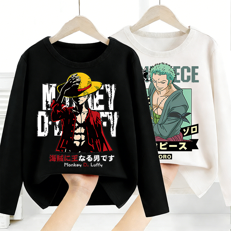 Anime Themed Merchandise - قميص أطفال بأكمام طويلة مطبوع بتصميم