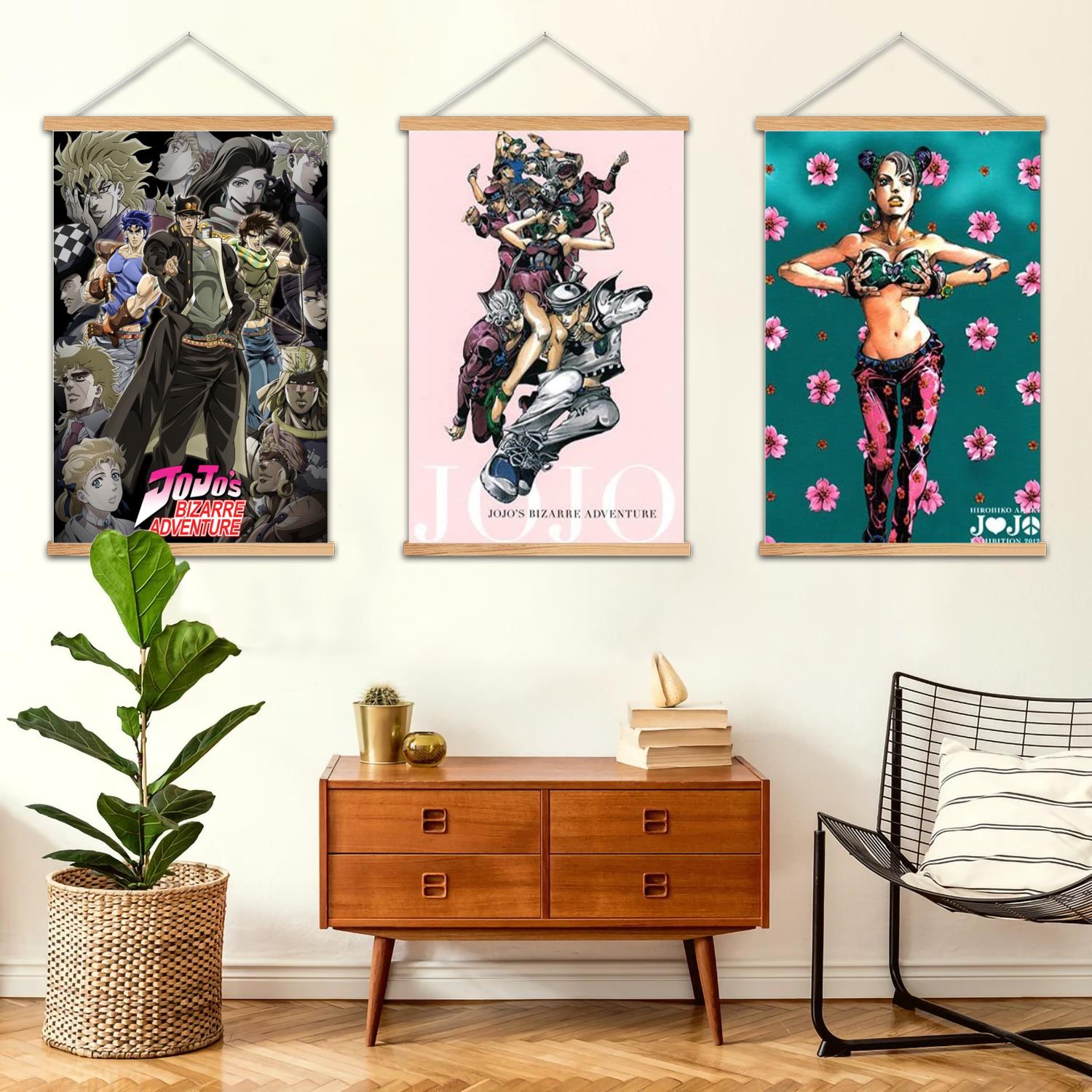 Art Print Framed - ملصق فني من القماش بإطار غريب،