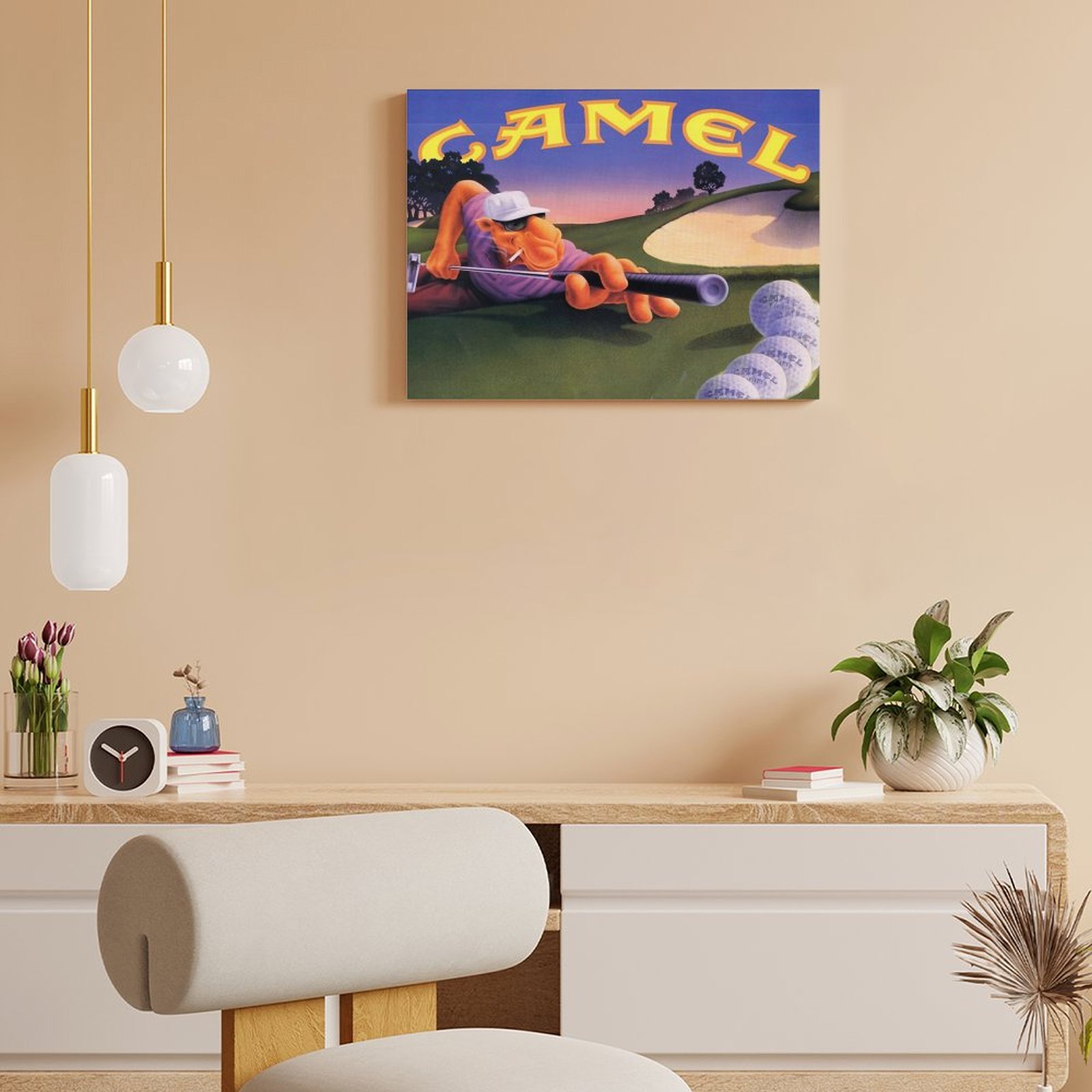 خمر جو الجمل الروليت الإعلان ق - مراجعة Art Print Framed وسعره