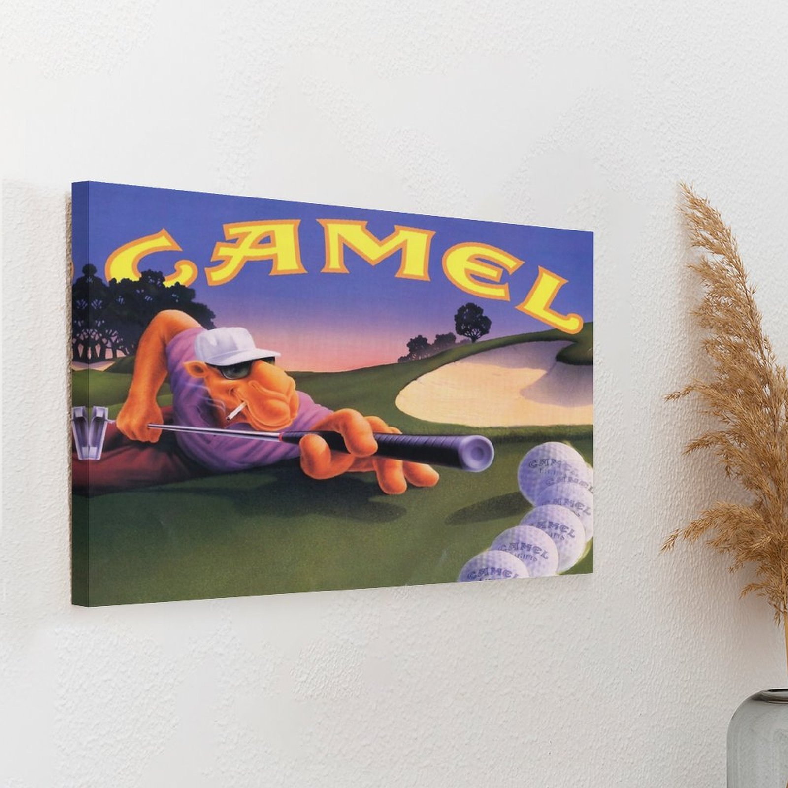 خمر جو الجمل الروليت الإعلان ق - مراجعة Art Print Framed وسعره