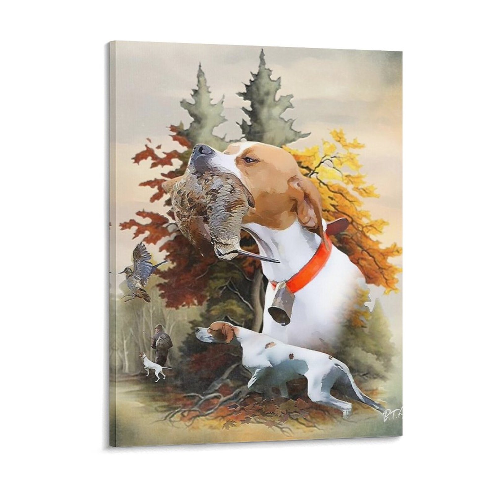 الإنجليزية مؤشر الخشب الصيد ال - مراجعة Art Print Framed وسعره
